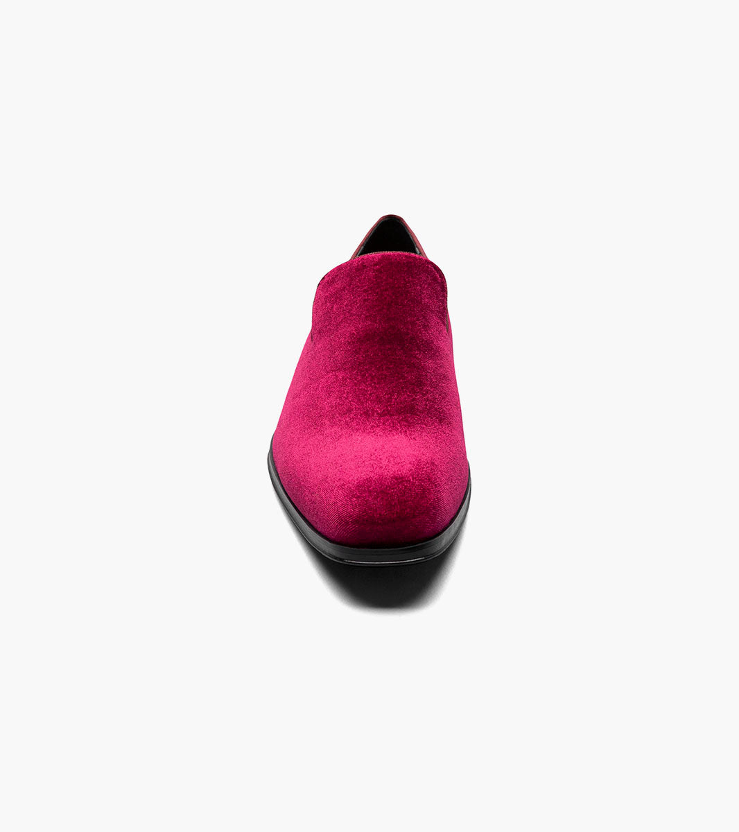 Stacy Adams SAVIAN Plain Toe Velour Slip On Cranberry by Stacy Adams Shoes