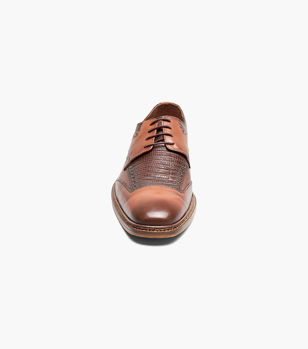 Stacy Adams GAMBETTA Modified Cap Toe Oxford Cognac by Stacy Adams Shoes