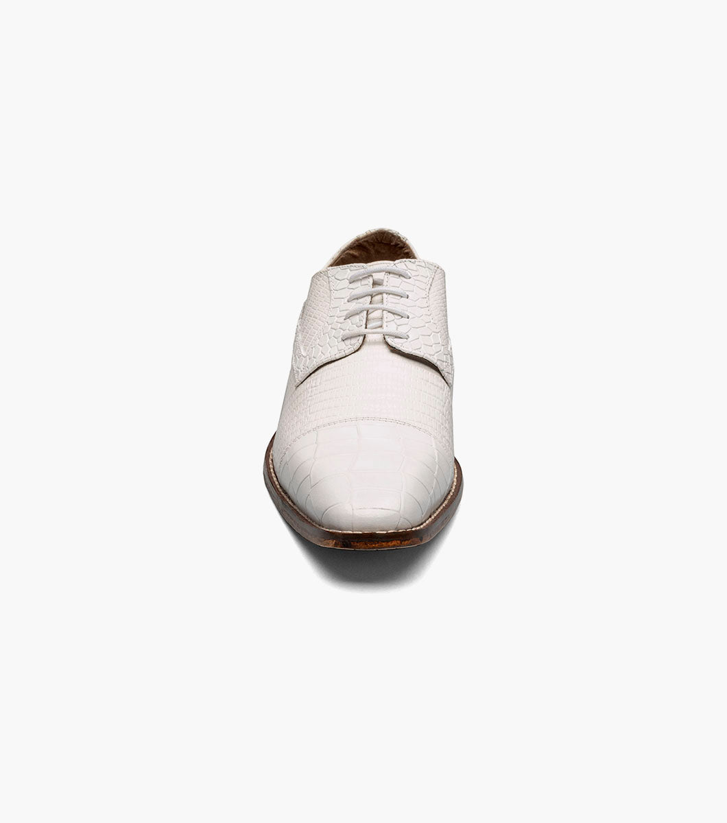 Stacy Adams TEDESCO Cap Toe Oxford White by Stacy Adams Shoes