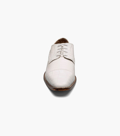 Stacy Adams TEDESCO Cap Toe Oxford White by Stacy Adams Shoes