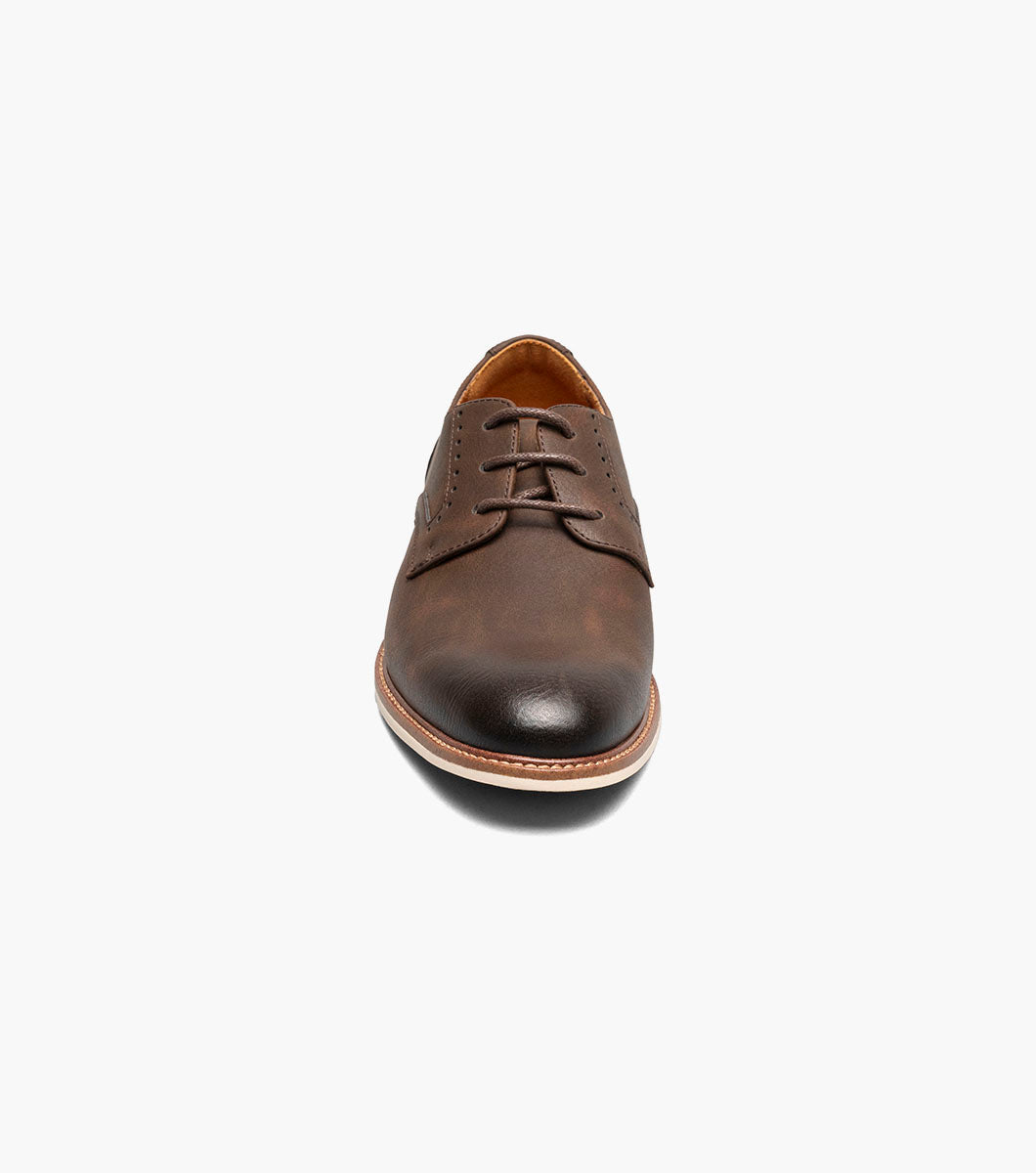 Stacy Adams KIDS WESCOTT Plain Toe Oxford Brown CH by Stacy Adams Shoes