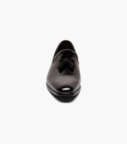 Stacy Adams PHOENIX Plain Toe Tassel Slip On Black Patent by Stacy Adams Shoes