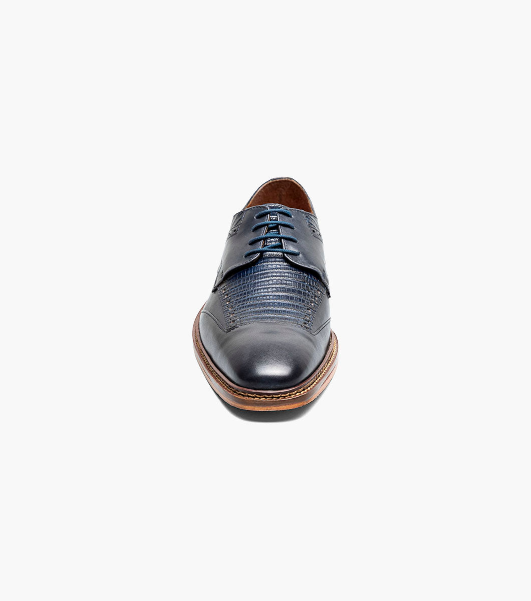 Stacy Adams GAMBETTA Modified Cap Toe Oxford Navy by Stacy Adams Shoes
