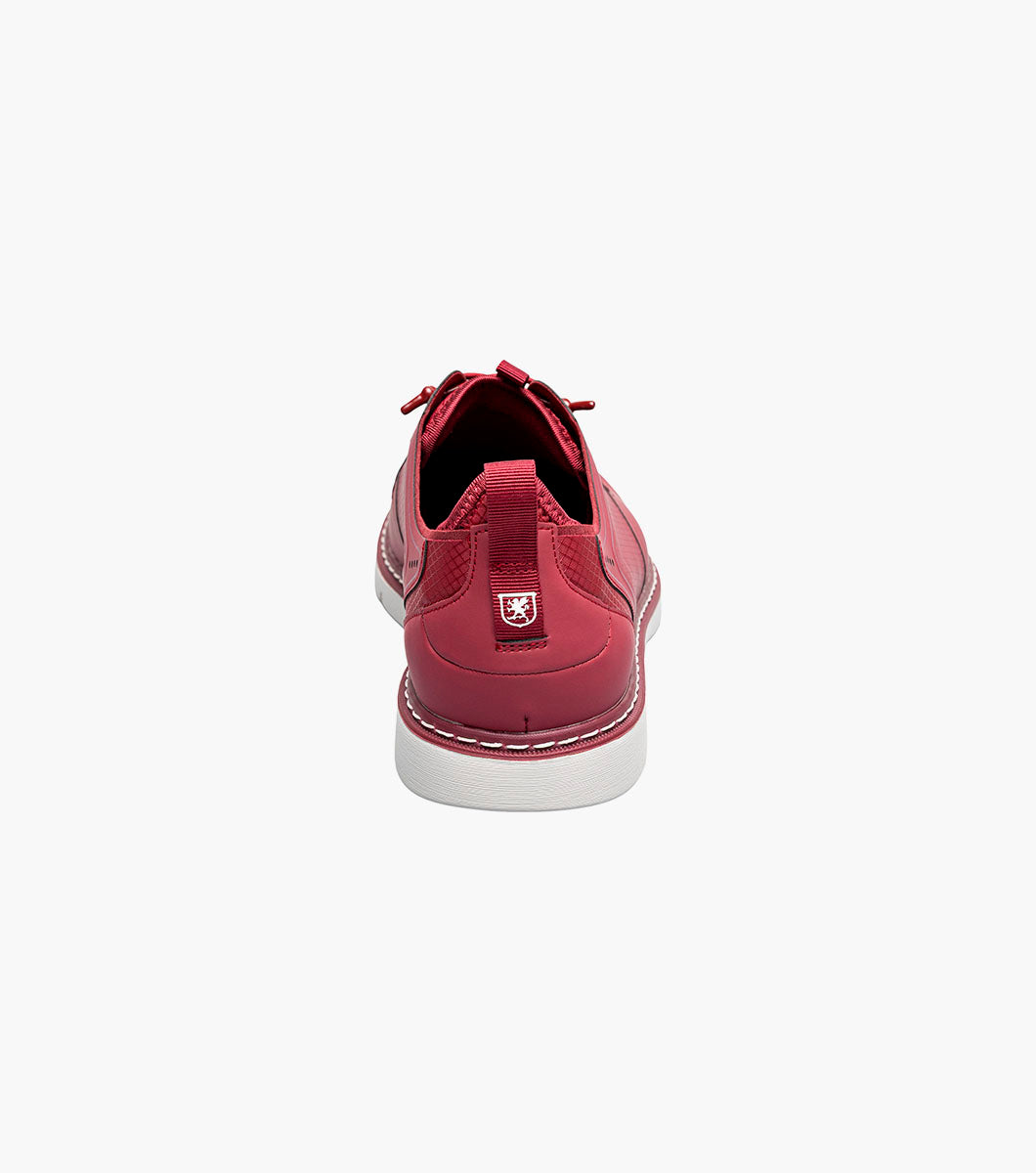 Stacy Adams SYNCHRO Plain Toe Elastic Lace Up Raspberry by Stacy Adams Shoes