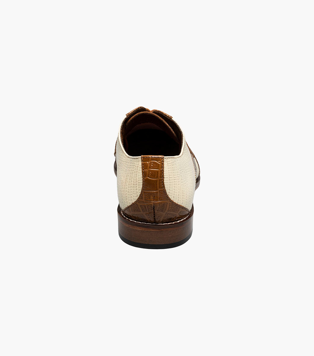 Stacy Adams TRISTANO Modified Bike Toe Oxford Tan Multi by Stacy Adams Shoes