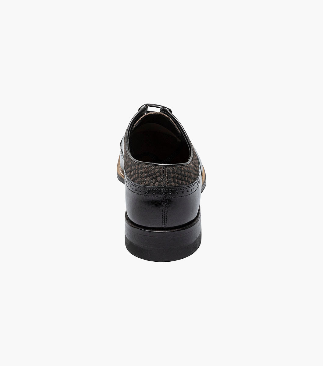Stacy Adams DAYTON Python Print Wingtip Oxford Black/Gray by Stacy Adams Shoes