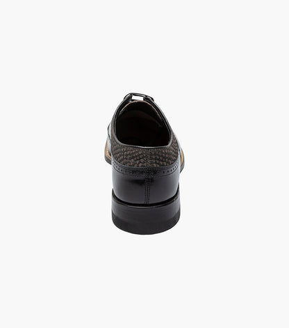 Stacy Adams DAYTON Python Print Wingtip Oxford Black/Gray by Stacy Adams Shoes