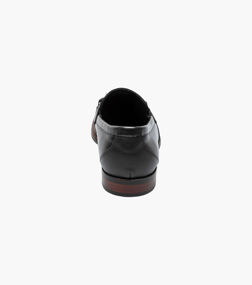 Stacy Adams KAYLOR Moc Toe Bit Slip On Black by Stacy Adams Shoes