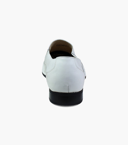 Stacy Adams TEMPLIN Bike Toe Loafer White by Stacy Adams Shoes