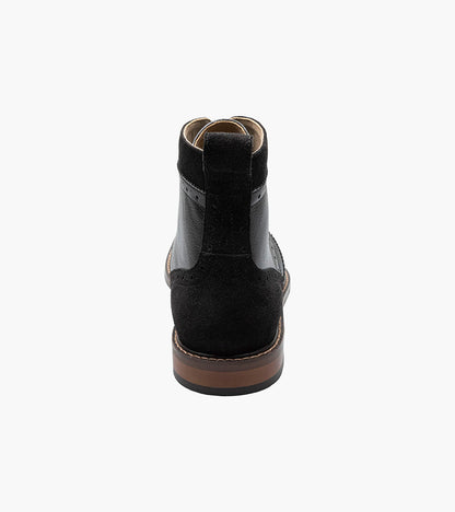 Stacy Adams FINNEGAN Wingtip Lace Up Boot Black Multi by Stacy Adams Shoes