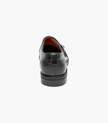 Stacy Adams BOSWELL Cap Toe Double Monk Strap Black by Stacy Adams Shoes