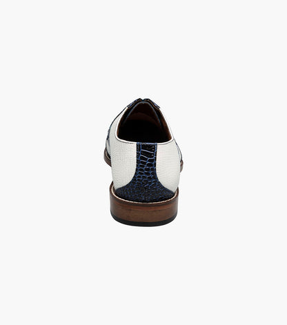 Stacy Adams TRISTANO Modified Bike Toe Oxford Dark Blue Multi by Stacy Adams Shoes