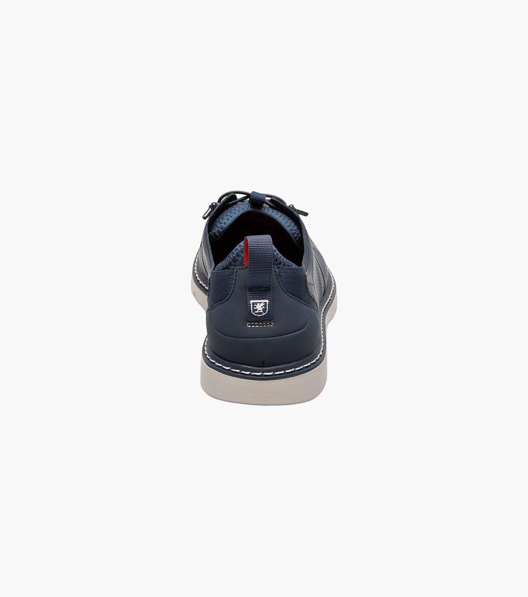 Stacy Adams SYNCHRO Plain Toe Elastic Lace Up Navy by Stacy Adams Shoes