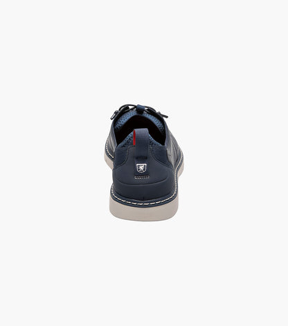 Stacy Adams SYNCHRO Plain Toe Elastic Lace Up Navy by Stacy Adams Shoes