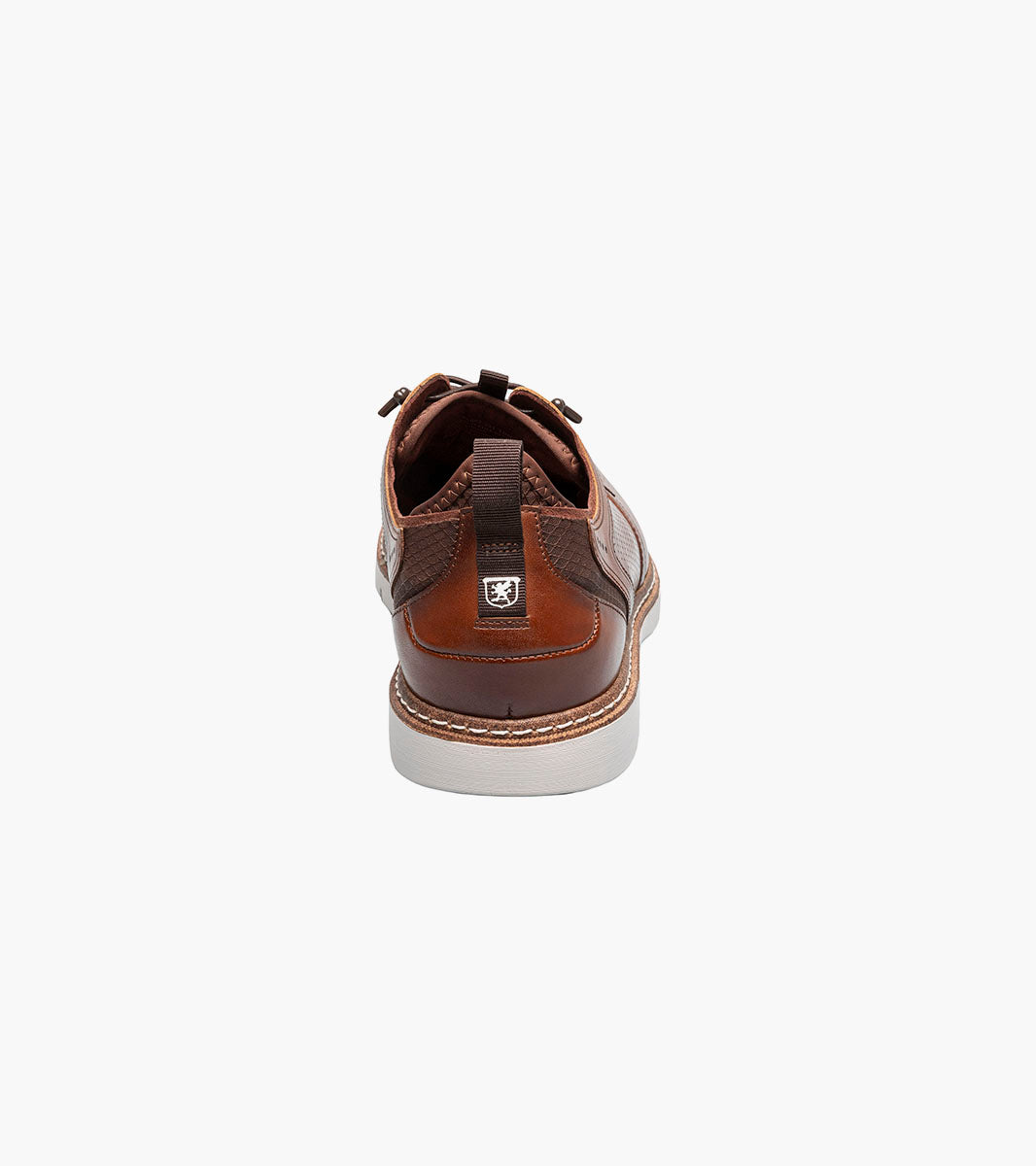 Stacy Adams SYNC Plain Toe Elastic Lace Up Cognac by Stacy Adams Shoes