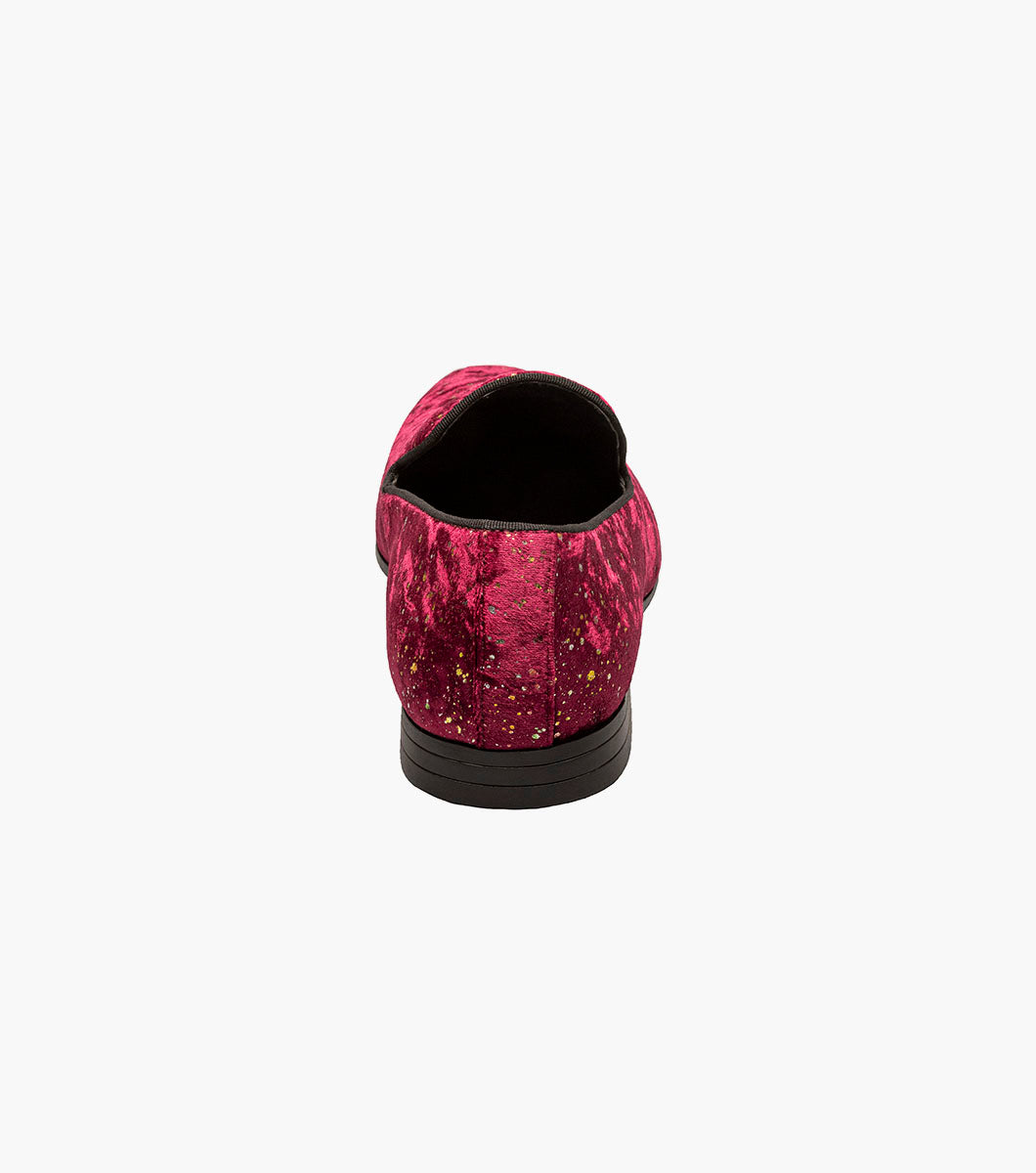 Stacy Adams STELLAR Plain Toe Glitter Slip On Burgundy by Stacy Adams Shoes