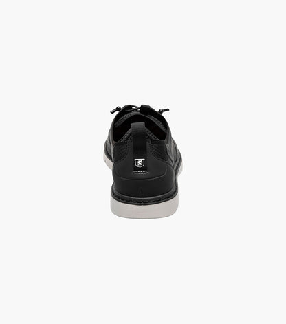 Stacy Adams SYNCHRO Plain Toe Elastic Lace Up Black by Stacy Adams Shoes