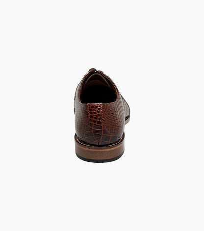 Stacy Adams TRISTANO Modified Bike Toe Oxford Cognac by Stacy Adams Shoes