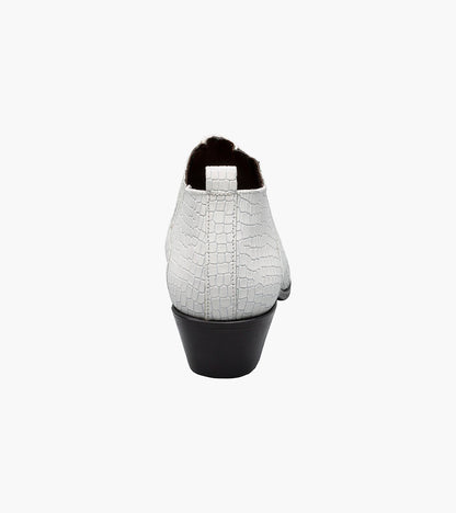 Stacy Adams SANDOVAL Cuban Heeled Boot White by Stacy Adams Shoes