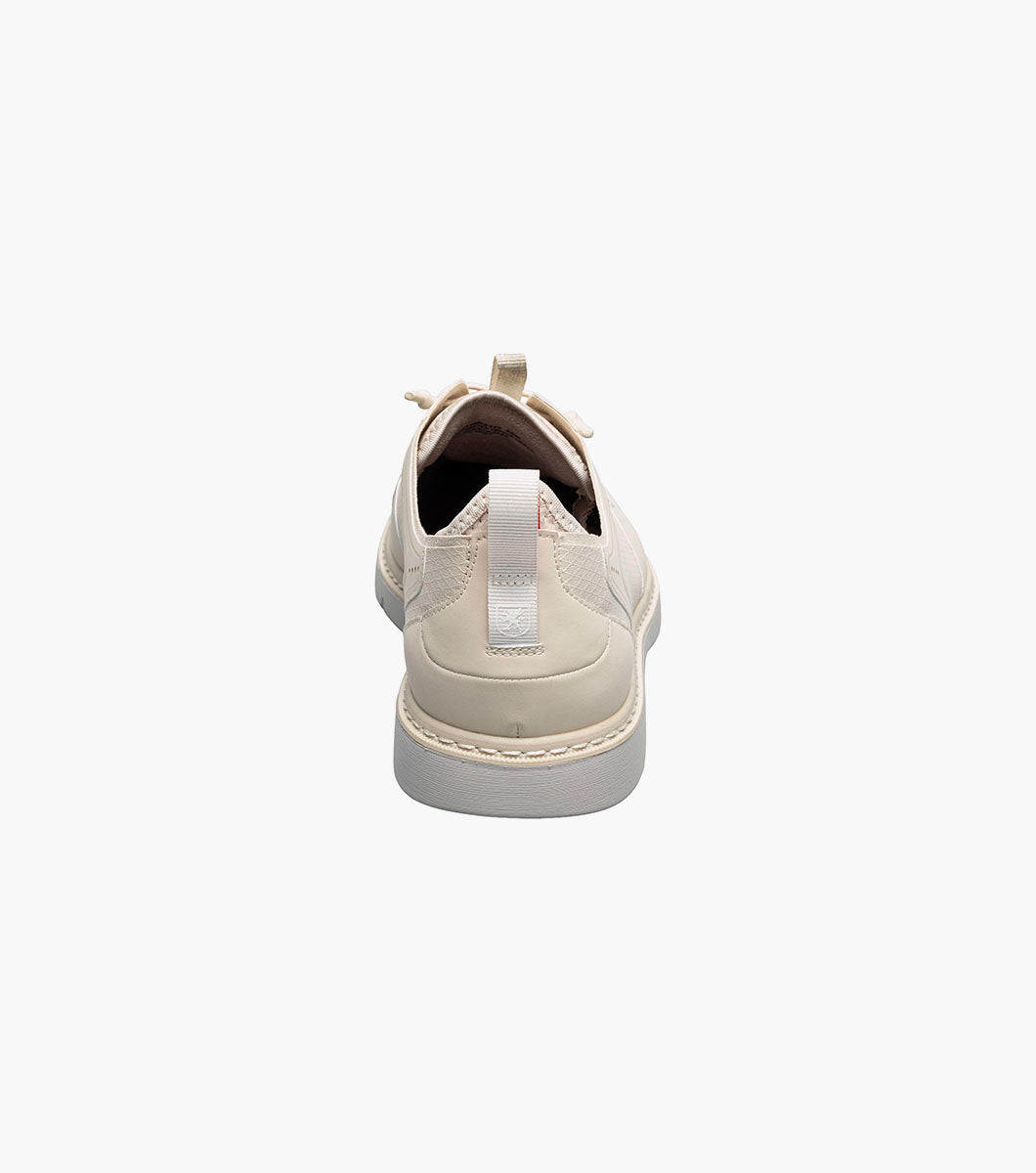 Stacy Adams SYNCHRO Plain Toe Elastic Lace Up Cream by Stacy Adams Shoes