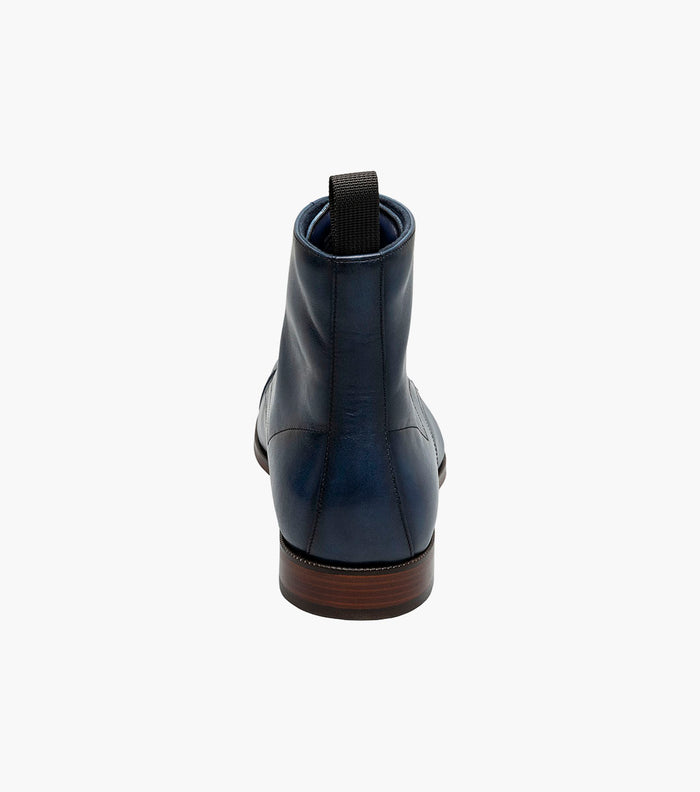 Stacy Adams HENRY Cap Toe Lace Up Boot Navy by Stacy Adams Shoes