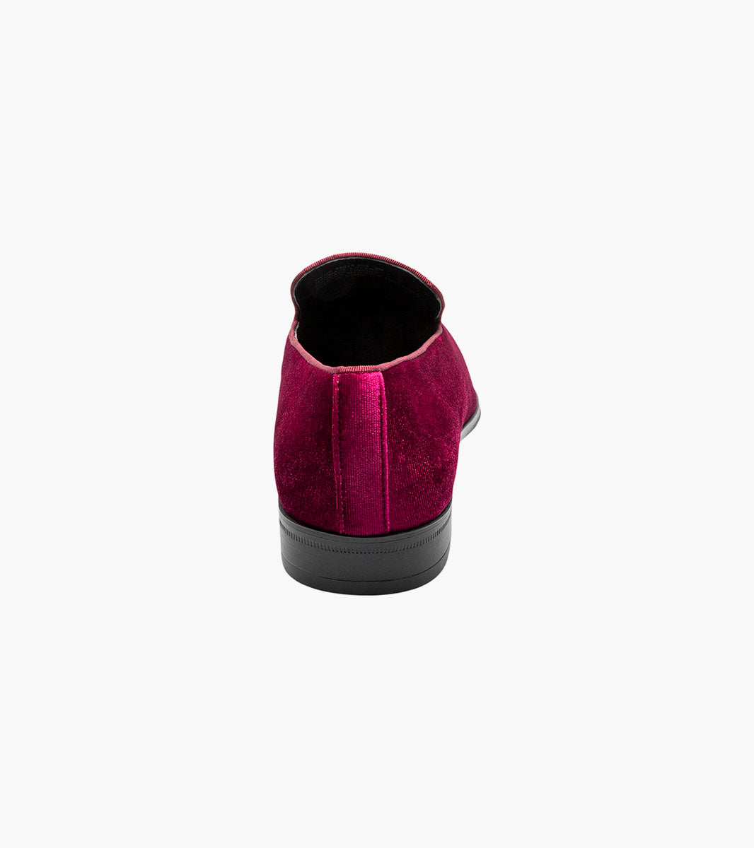Stacy Adams SAVIAN Plain Toe Velour Slip On Cranberry by Stacy Adams Shoes