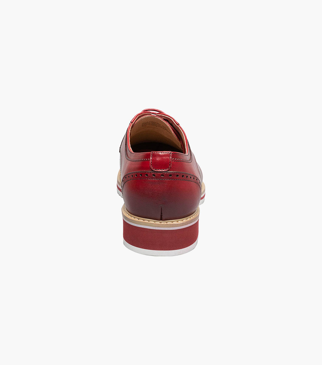 Stacy Adams BARRINGER Plain Toe Oxford Red by Stacy Adams Shoes
