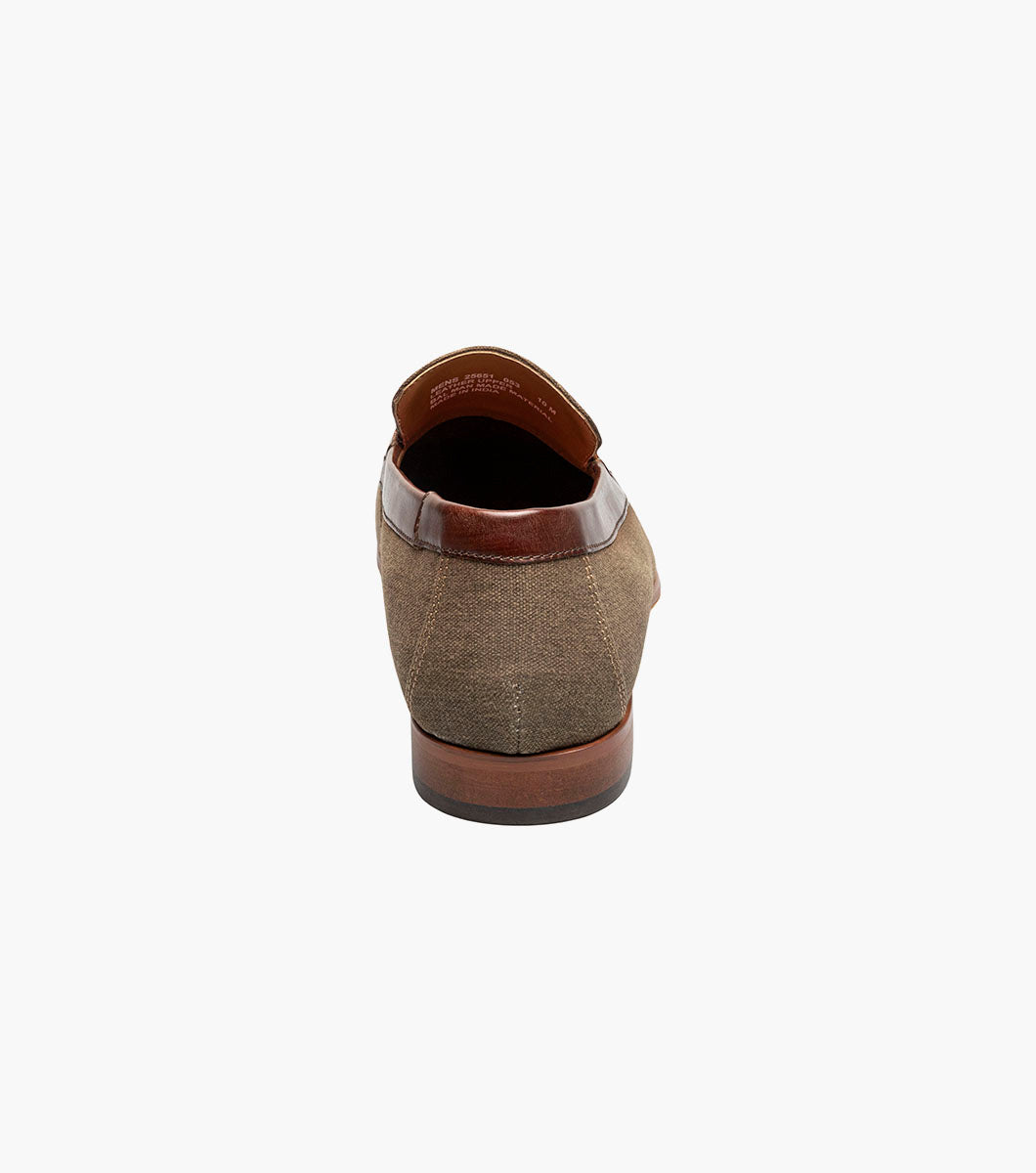 Stacy Adams GILL Moc Toe Saddle Slip On Mushroom Multi by Stacy Adams Shoes