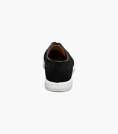Stacy Adams TRUDELL Wingtip Lace Up Black Suede by Stacy Adams Shoes