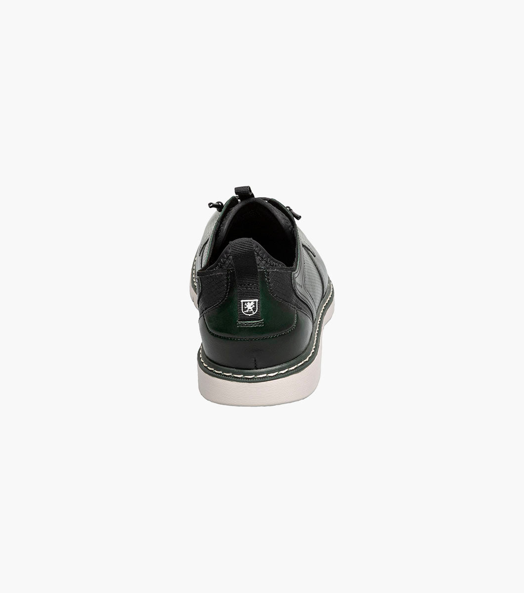 Stacy Adams SYNC Plain Toe Elastic Lace Up Green by Stacy Adams Shoes