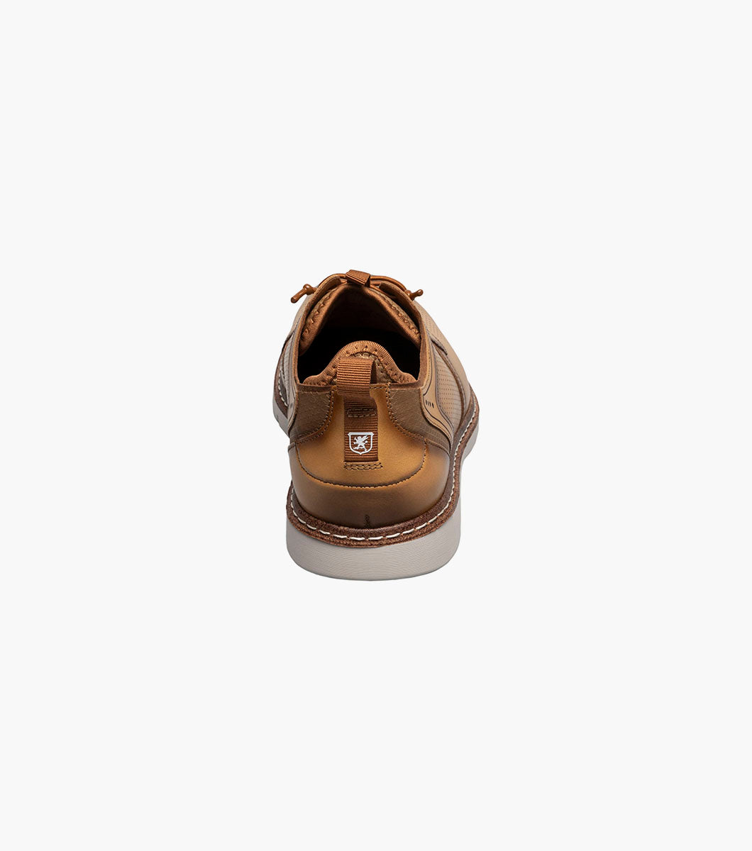 Stacy Adams SYNC Plain Toe Elastic Lace Up Natural by Stacy Adams Shoes