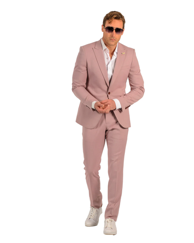 Blush Color Suit For Men - Mauve Suit - Wedding  Slim Fit Suit