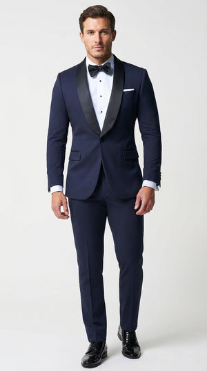 Men’s Father of the Bride Tuxedo Suit – Shawl Lapel Wedding Suit in Black, Navy or Hunter Green