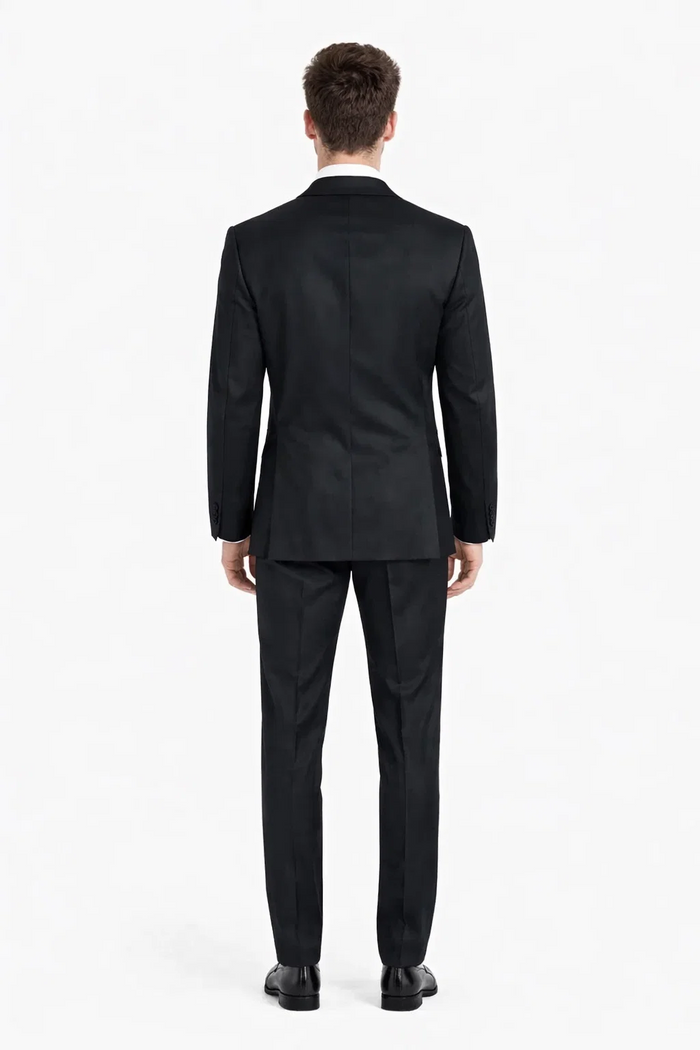 1 Button Designer Shawl Tuxedo in Black - Mens Slim Fitted Tuxedo