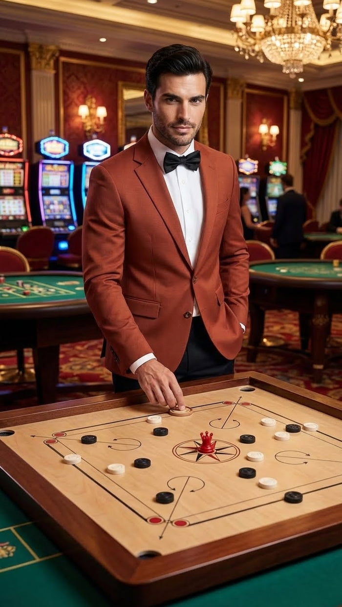 Mens Brick Copper Rust Color  Blazer  Slim Fit Formal and Party Wear Jacket in Burnt Orange Sport Coat
