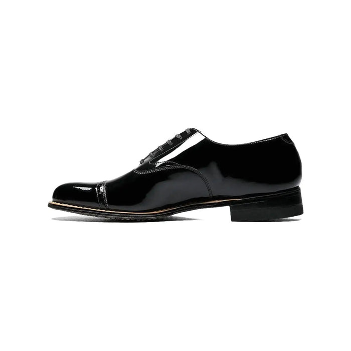 Stacy Adams Concorde 11003 Men’s Black Patent Leather Cap Toe Oxford Shoes – Formal Lace-Up Dress Shoes