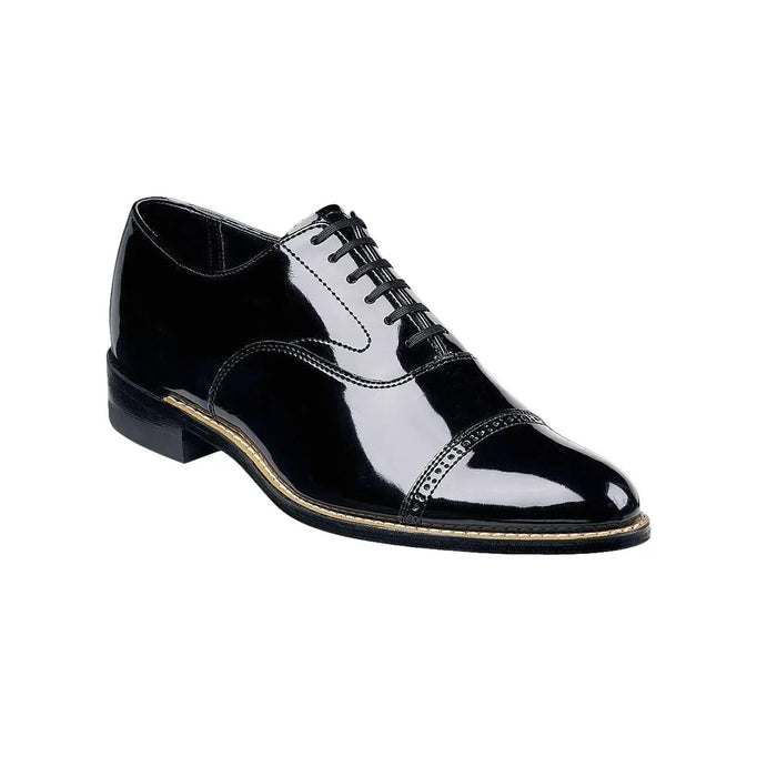 Stacy Adams Concorde 11003 Men’s Black Patent Leather Cap Toe Oxford Shoes – Formal Lace-Up Dress Shoes