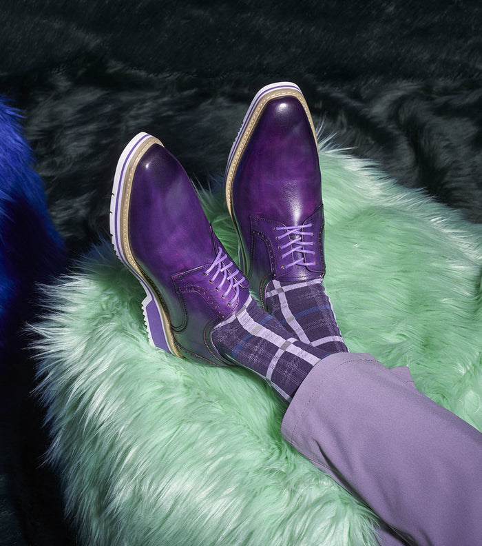 Stacy Adams BARRINGER Plain Toe Oxford Purple by Stacy Adams Shoes