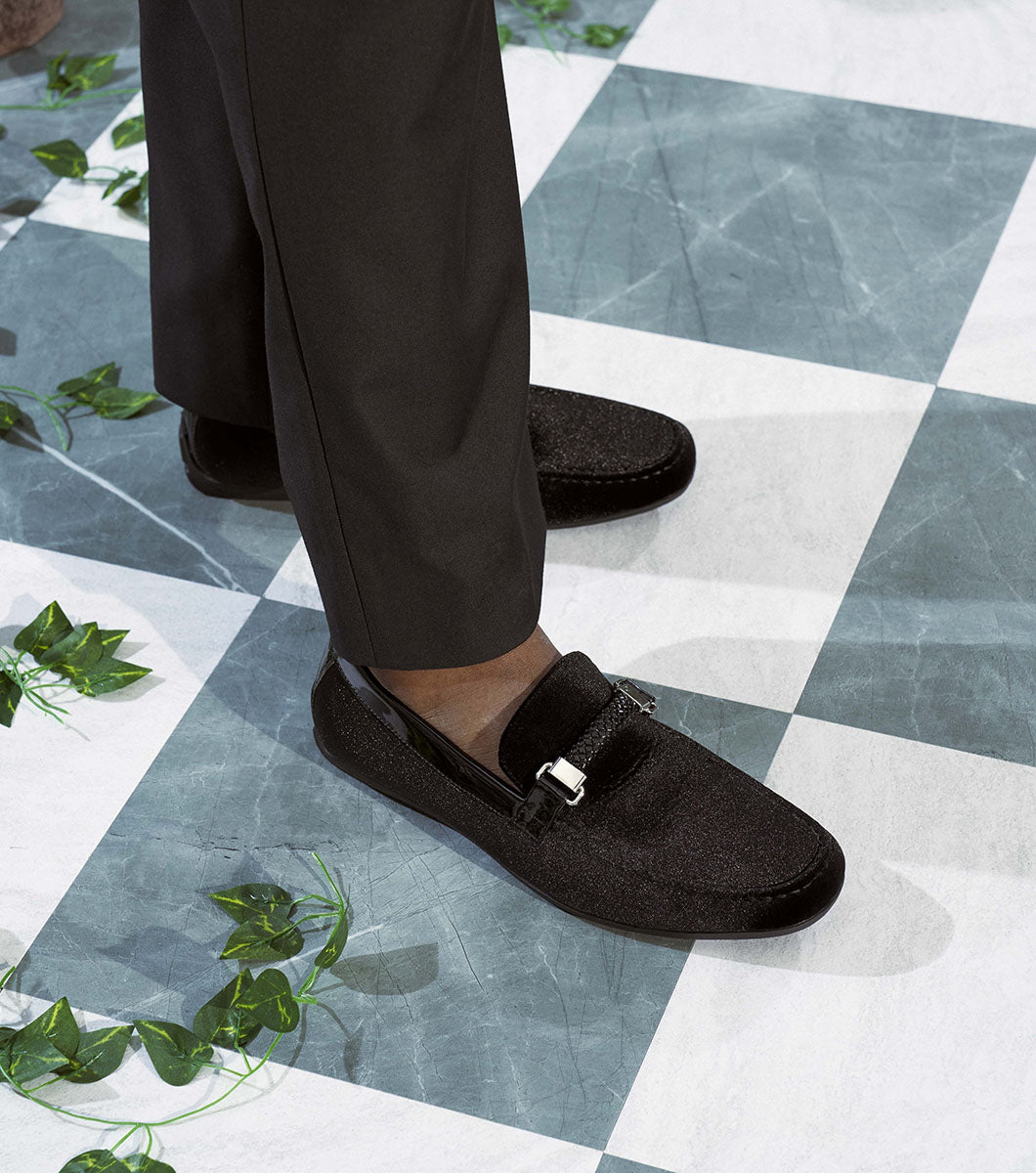 Stacy Adams SHERIDAN Moc Toe Bit Slip On Black by Stacy Adams Shoes