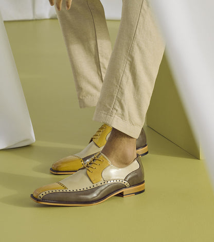 Stacy Adams PLAZA Modified Cap Toe Oxford Olive Multi by Stacy Adams Shoes