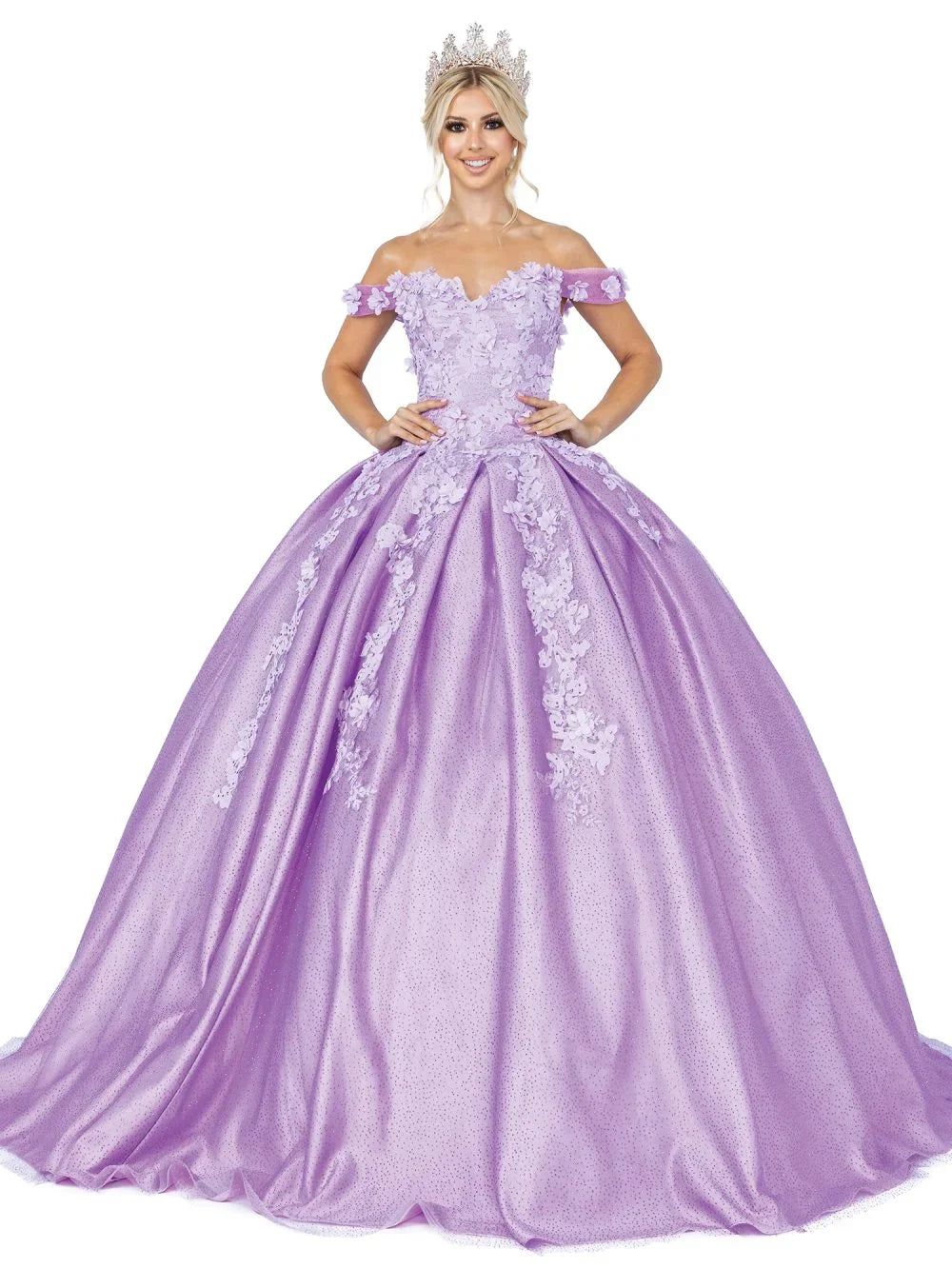 Dancing Queen Dresses DQ-1501 Quinceañera Beaded Gown with Full Skirt