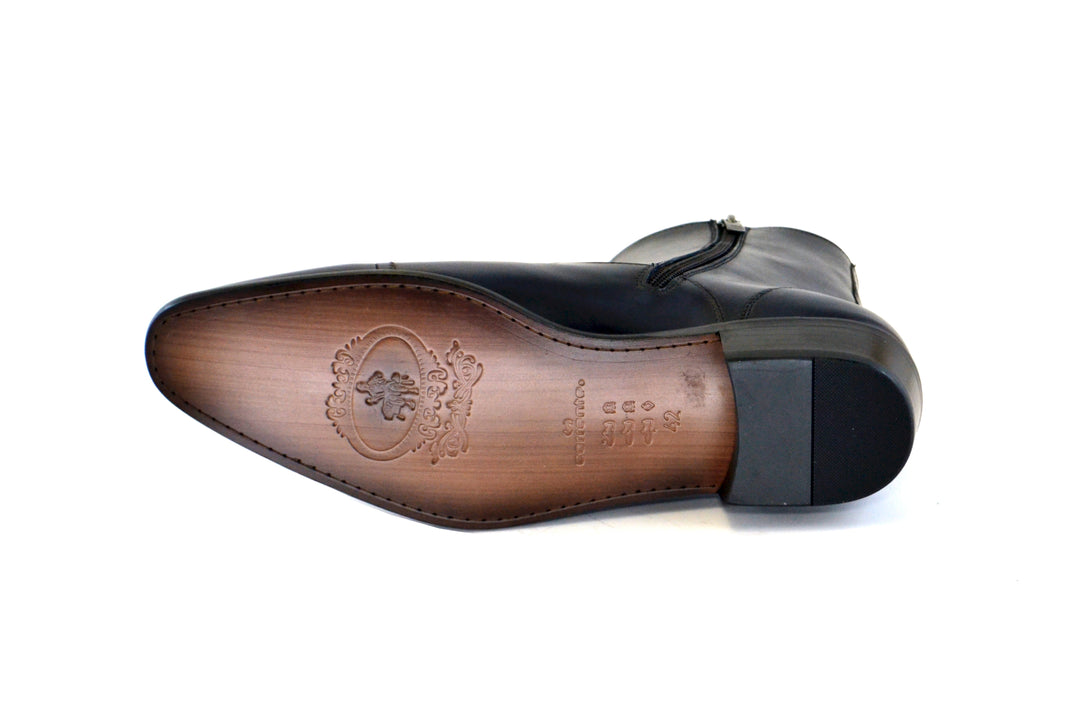 Corrente 1547 Burnished Calfskin Slip-On Boot - Navy - Image 4
