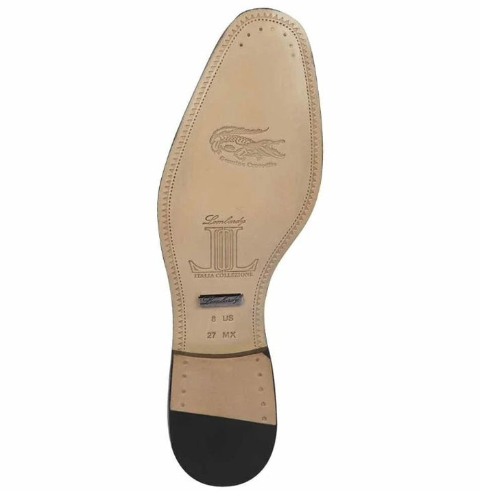 Mens Navy Exotic Leather Slip-On Loafers Genuine Crocodile and Calfskin Blend