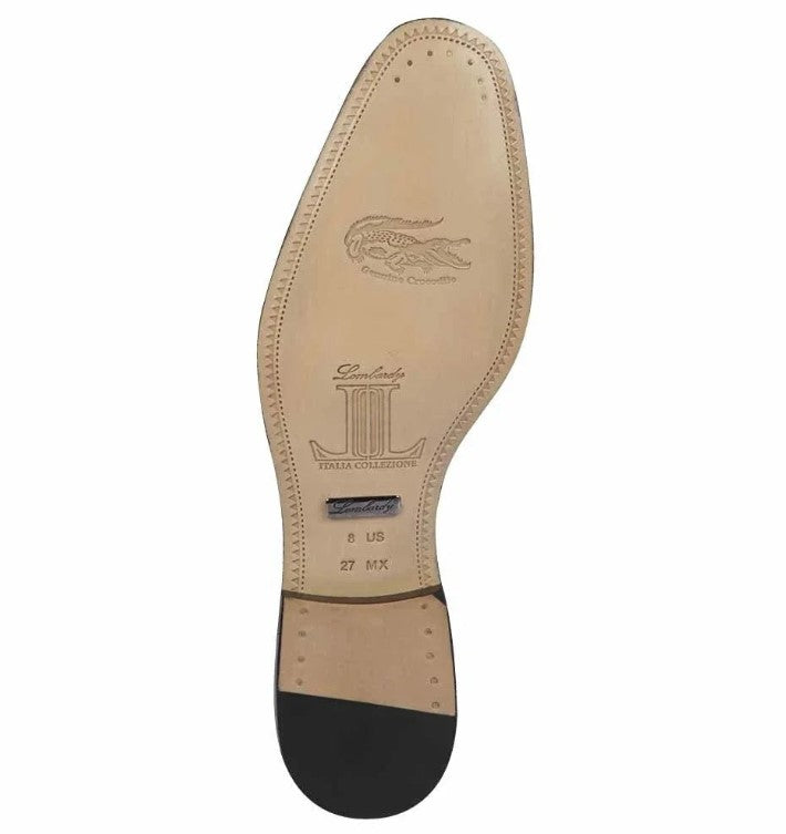 Mens Executive Black Slip On Shoes  Genuine Crocodile Calfskin Leather