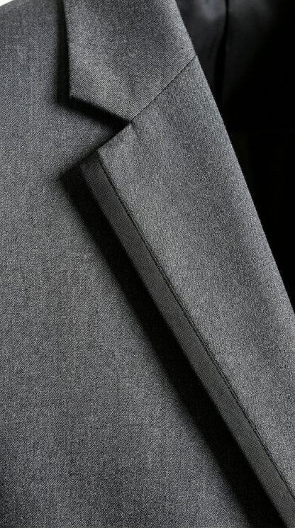 Men’s Dark Gray Western Sport Coat with Two Button Front, Notch Lapel Designer Blazer Jacket