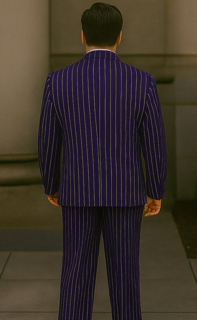 1920s Mens Outfit - 1920s costume  Bold Pinstripe Wide Suit