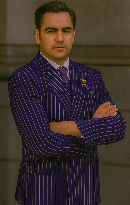 1920s Mens Outfit - 1920s costume  Bold Pinstripe Wide Suit