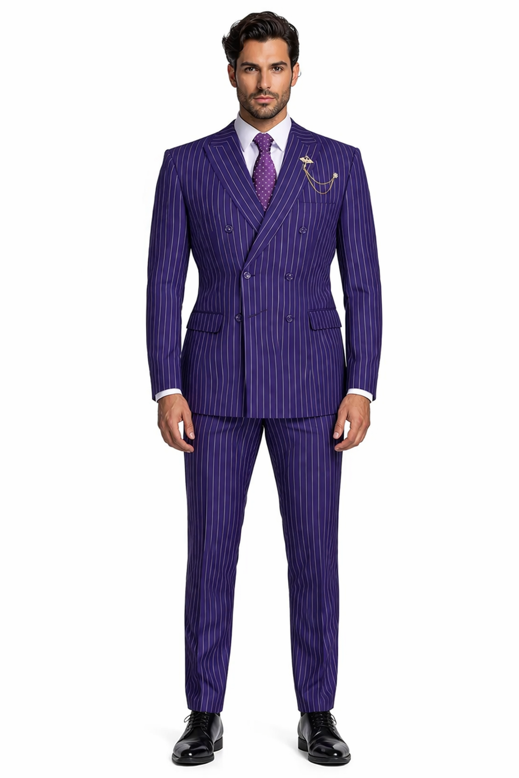 1920s Mens Outfit - 1920s costume  Bold Pinstripe Wide Suit