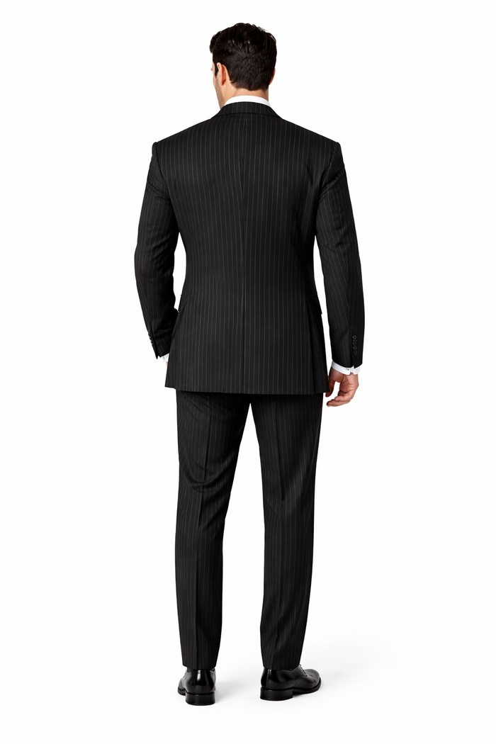 1920s Mens Suit - 1920s Mens Outfit - 1920s  costume  Bold Pinstripe  Black Suit