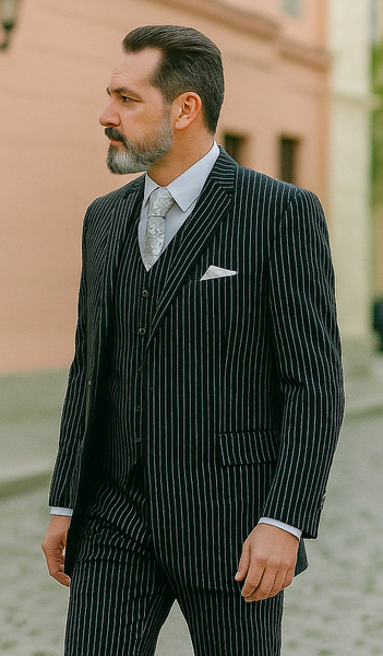 38 1920s Mens Suit - 1920s Mens Outfit - 1920s costume Bold Pinstripe ...